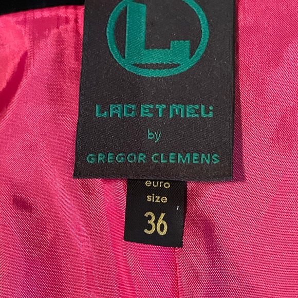 Lac et Mel By Gregor Clemens Designer Smoking Jacket Black Velvet Gothic - Picture 11 of 16